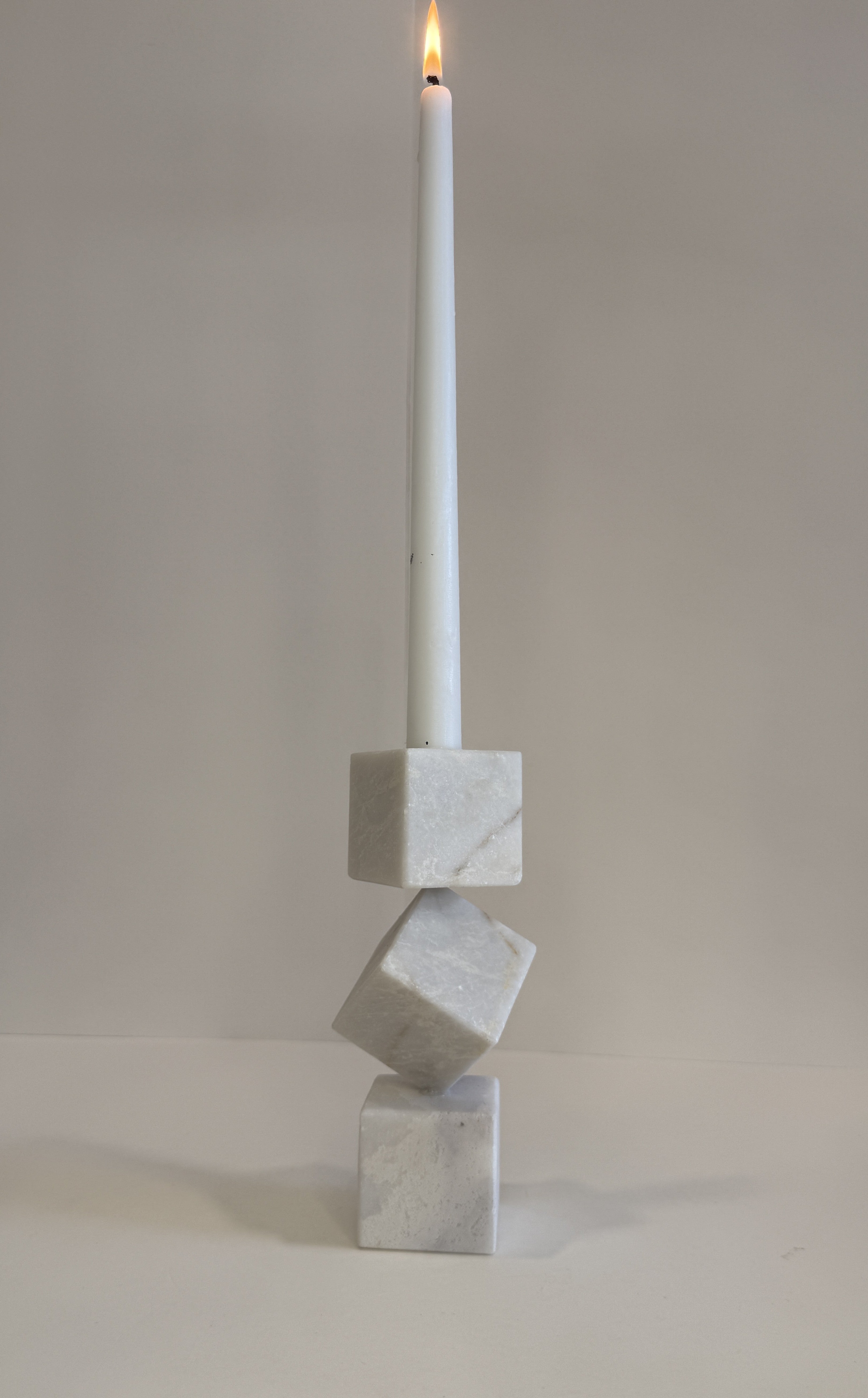 Handmade Marble Pillar Candle Holder — detail view 12