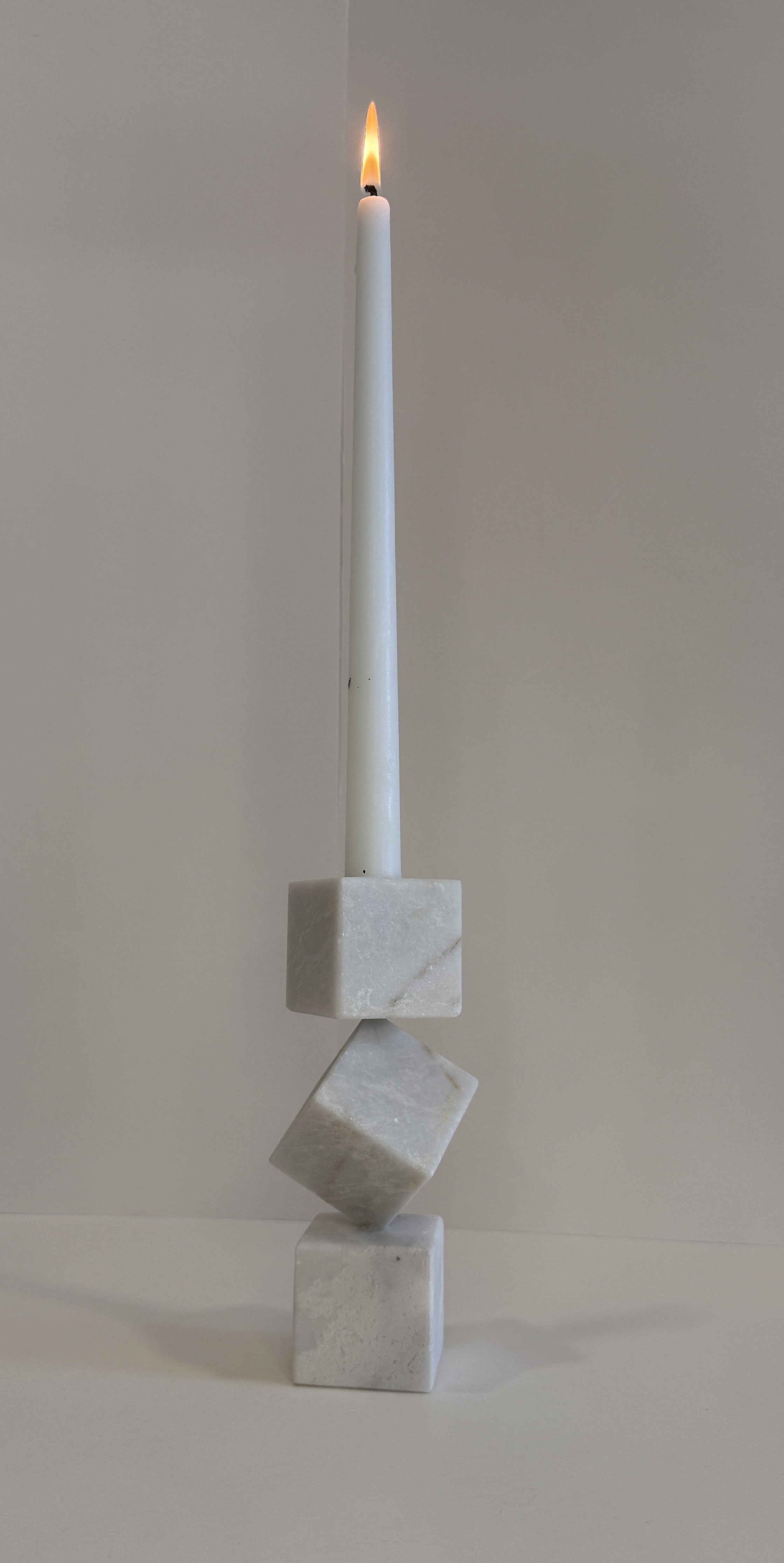 Handmade Marble Pillar Candle Holder — detail view 14