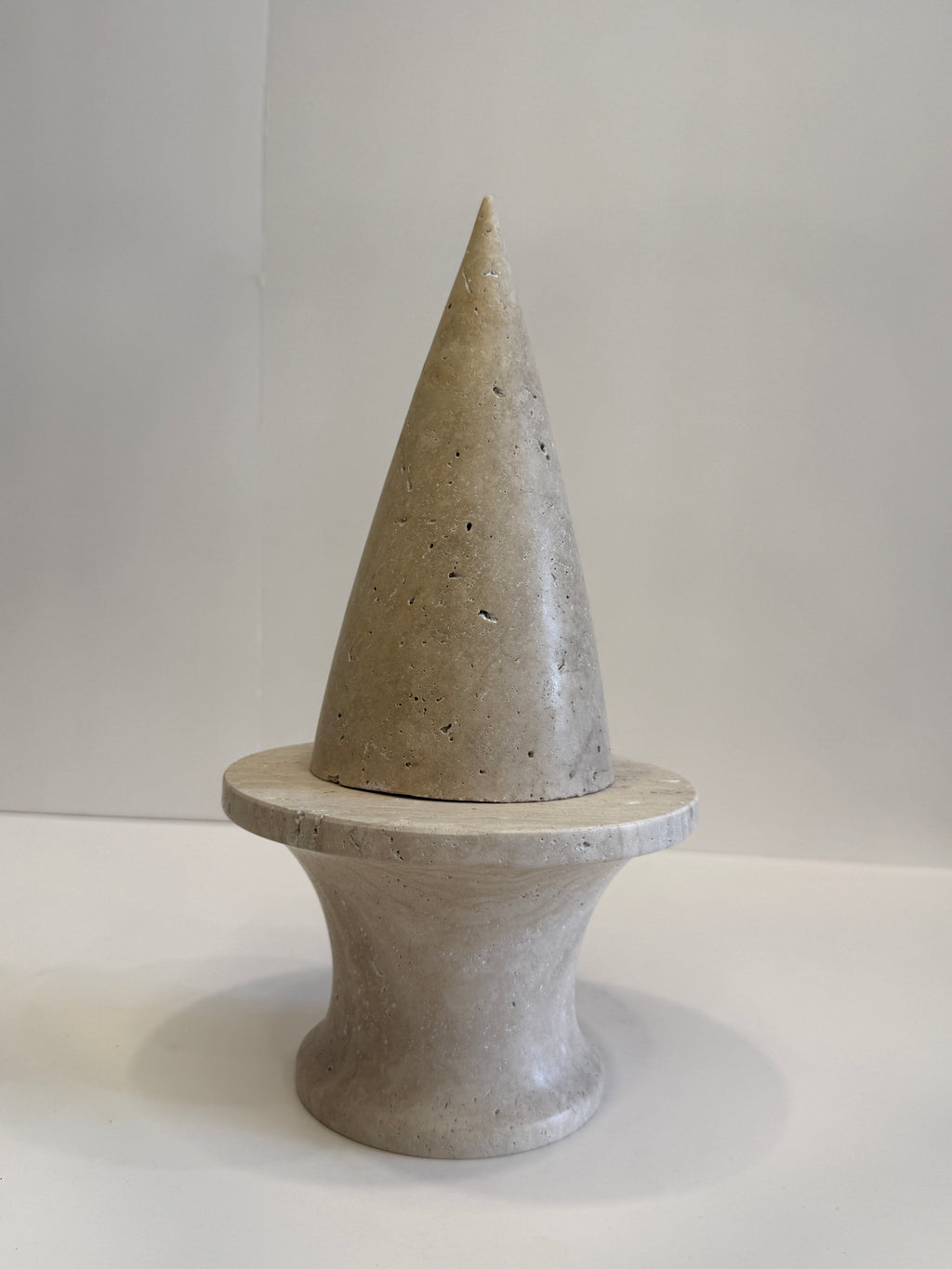 Travertine Cone Object — detail view 6