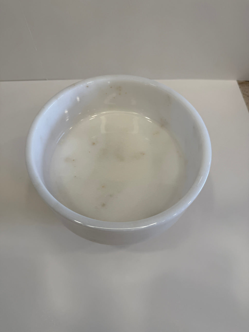 White Marble Tapered Footed Bowl — detail view 6