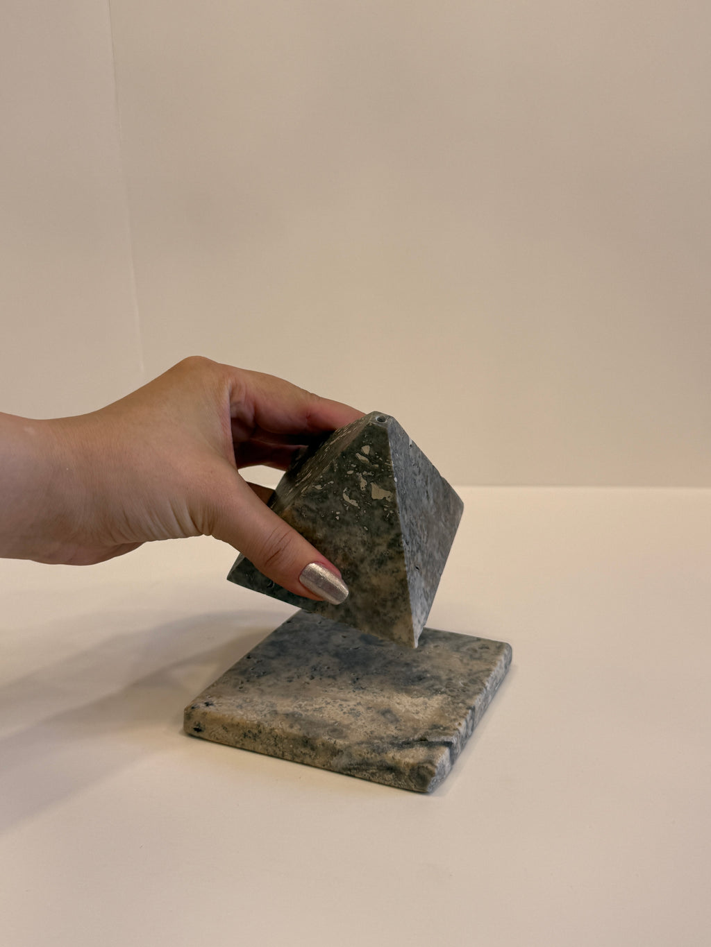 Grey Marble Stick Incense Holder — detail view 2