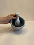 Handmade Marble Solid Mortar and Pestle — detail view 11