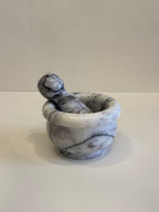 Viola Kitchen Mortar and Pestle — handmade natural marble & stone décor by Moonlit Marble