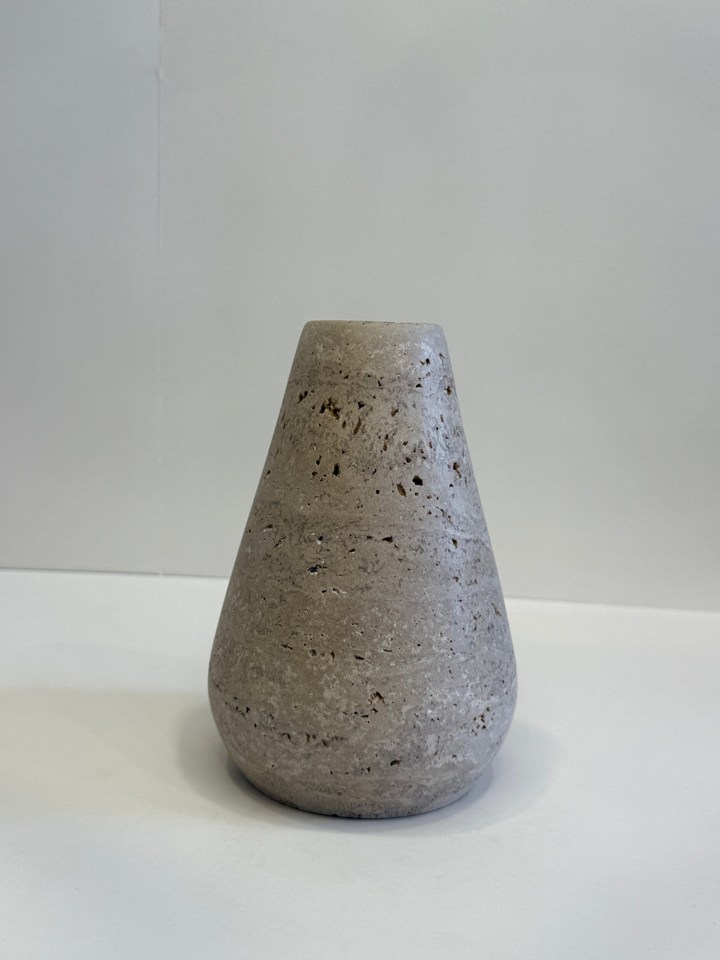 Travertine Sculptural Vase — detail view 1