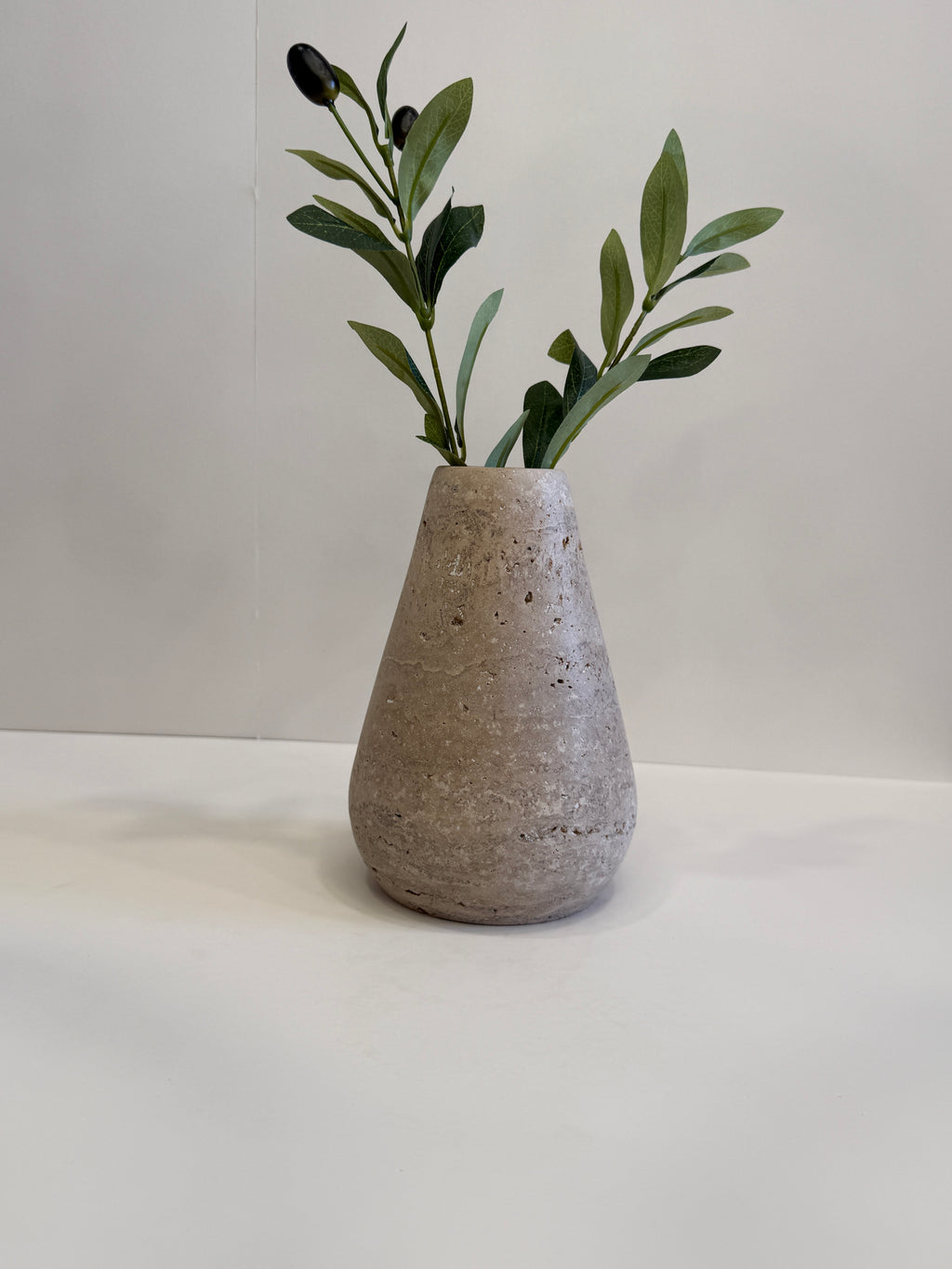 Travertine Sculptural Vase — detail view 3