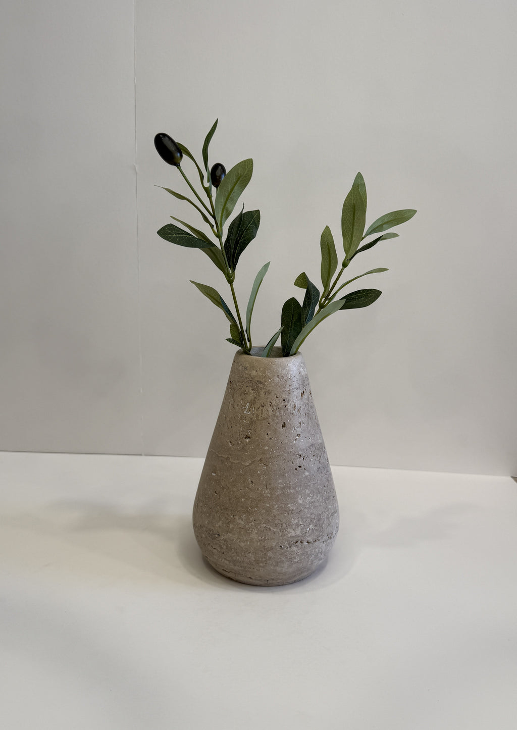 Travertine Sculptural Vase — detail view 5