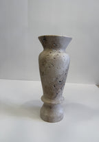 Travertine Fluted Vase — detail view 2