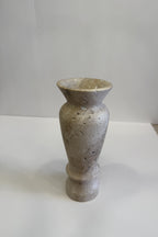 Travertine Fluted Vase — detail view 3