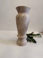 Travertine Fluted Vase — detail view 5