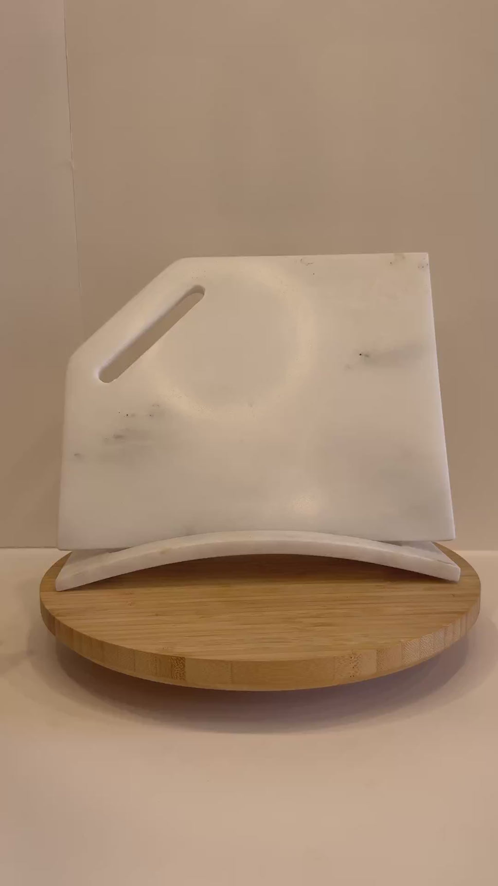 White Marble Round Serving Board