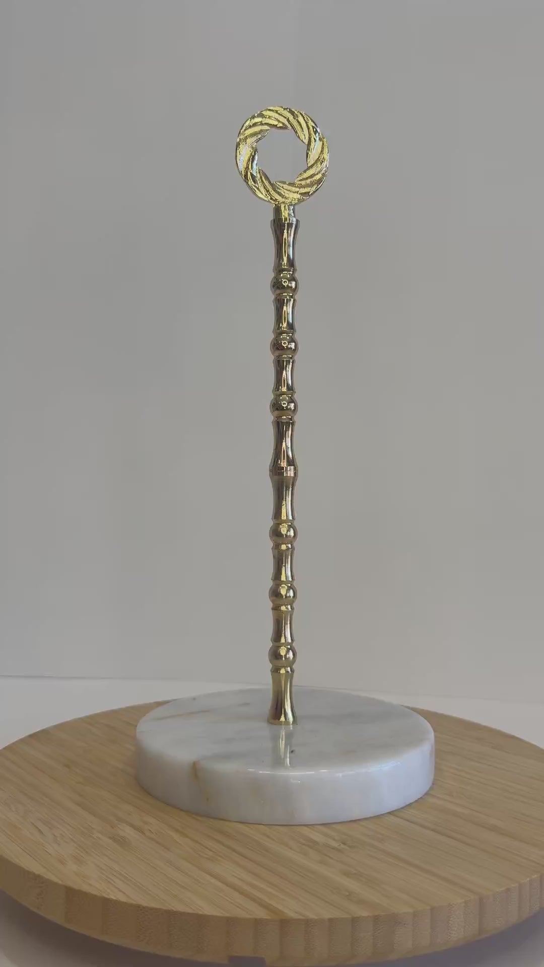 White Marble Freestanding Paper Towel Holder