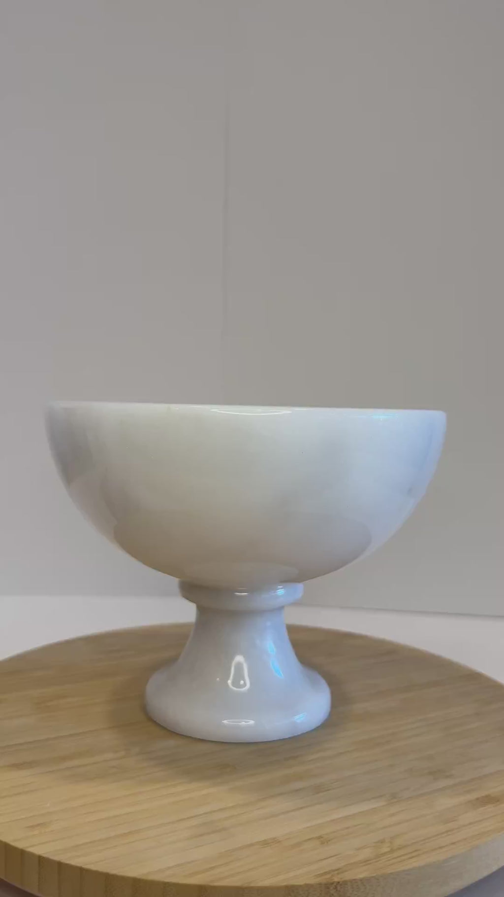 White Marble Rounded Footed Bowl