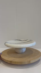 Handmade Marble Curved Footed Bowl