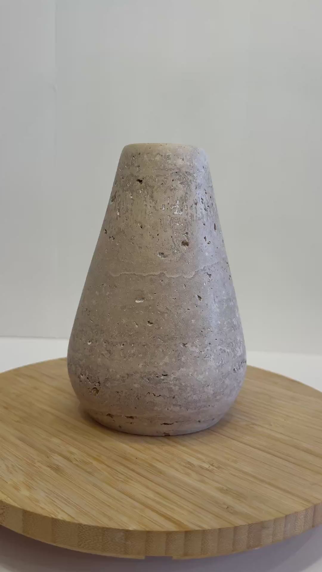 Travertine Sculptural Vase