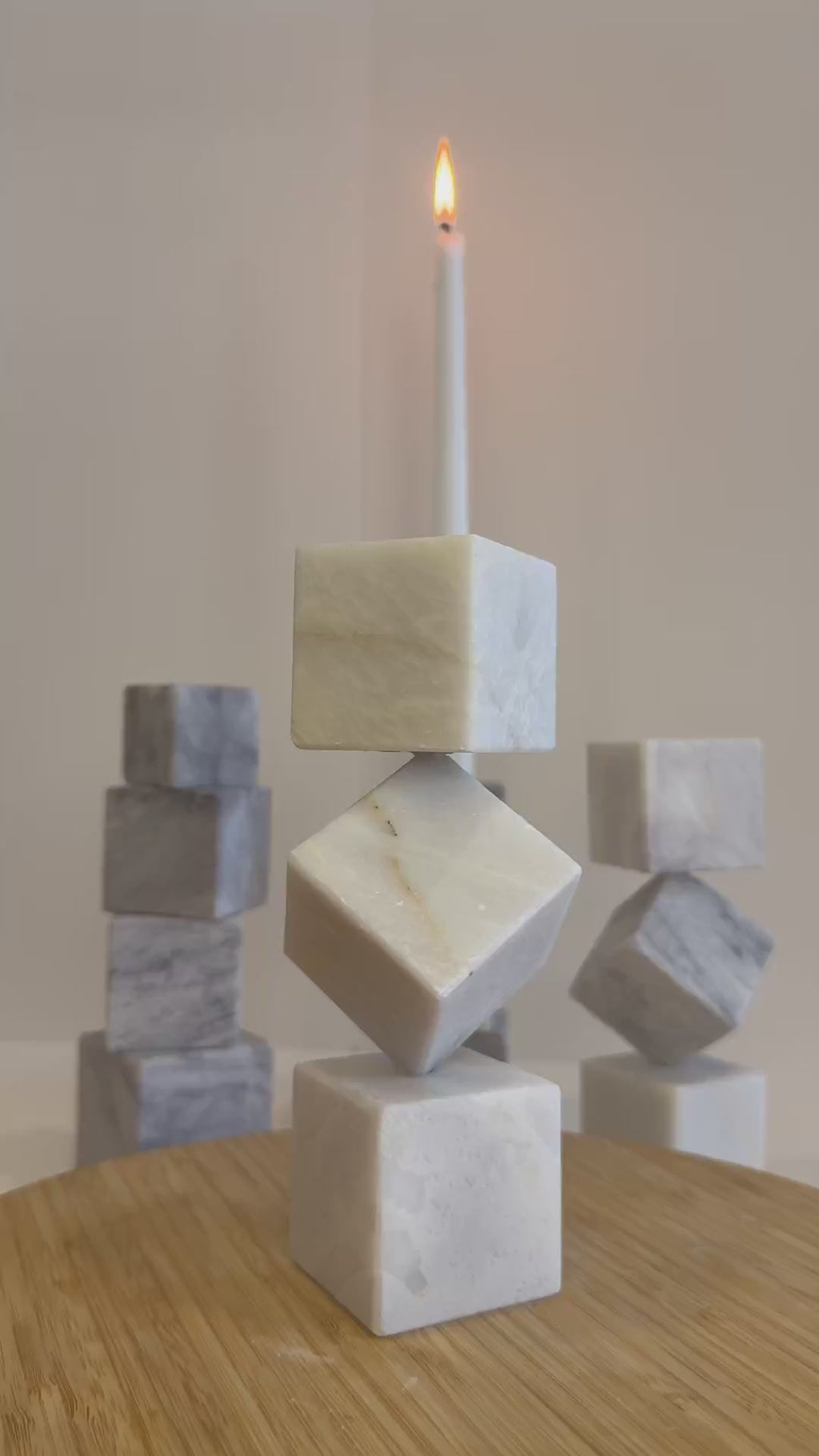 Handmade Marble Pillar Candle Holder