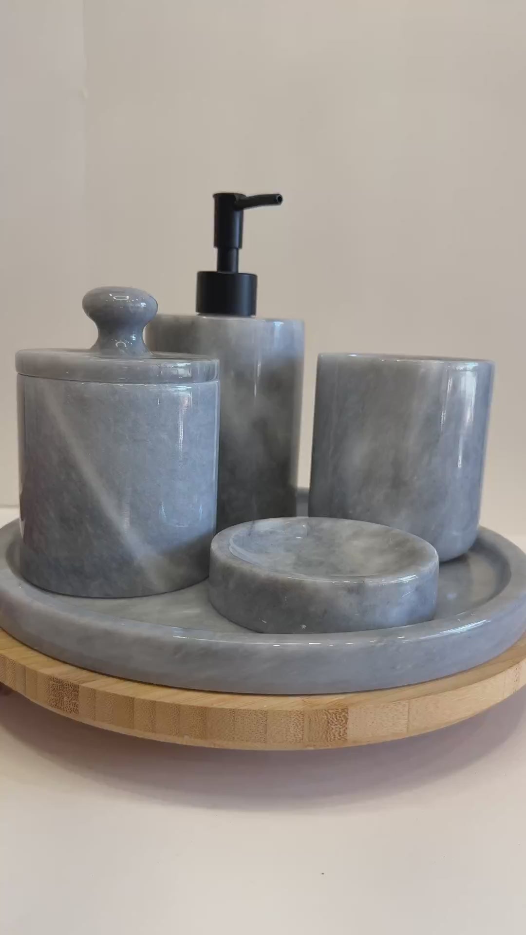 Grey Marble Complete Bathroom Set