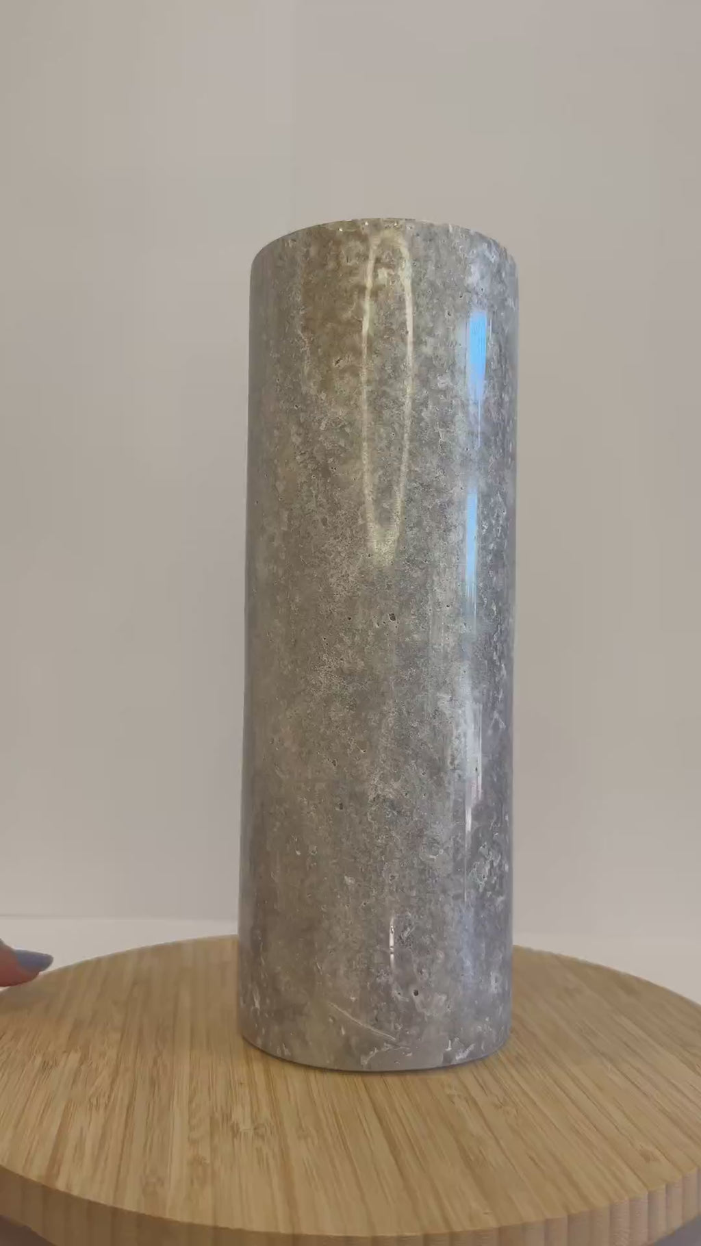 Grey Marble Pillar Vase
