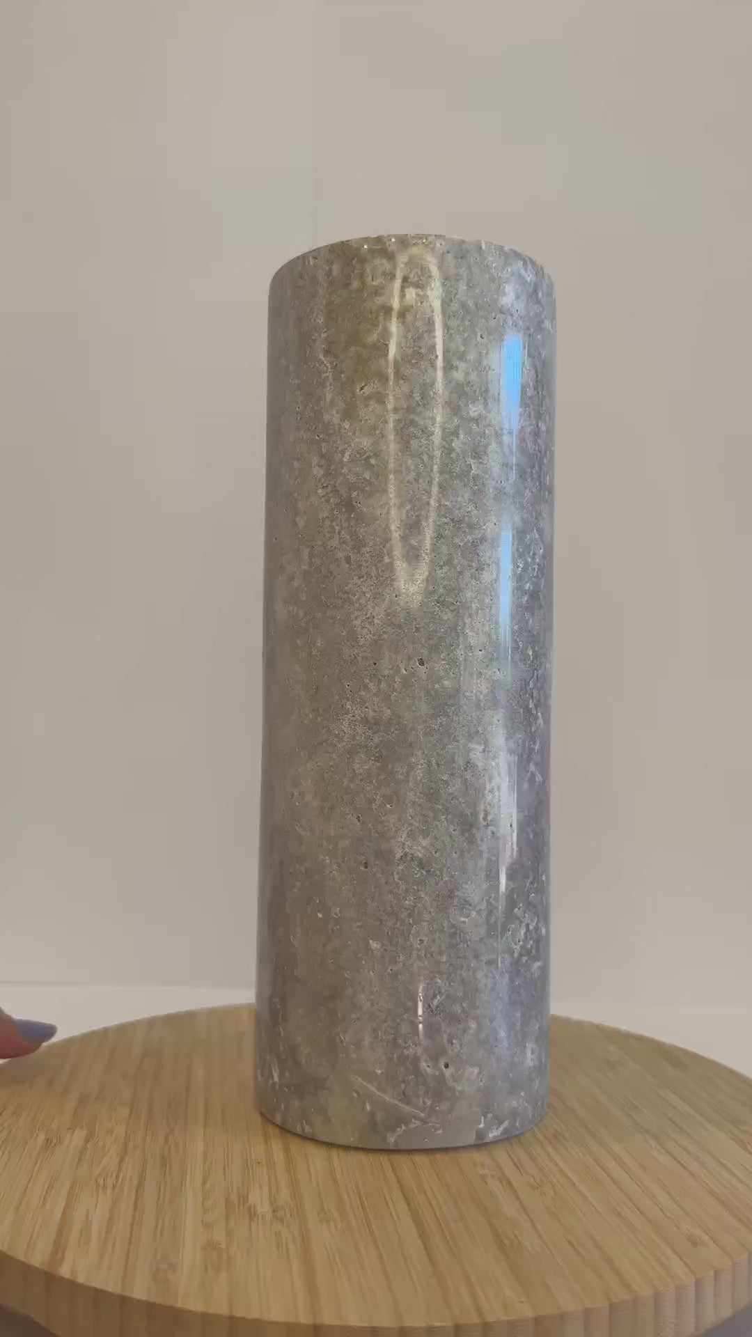 Grey Marble Pillar Vase