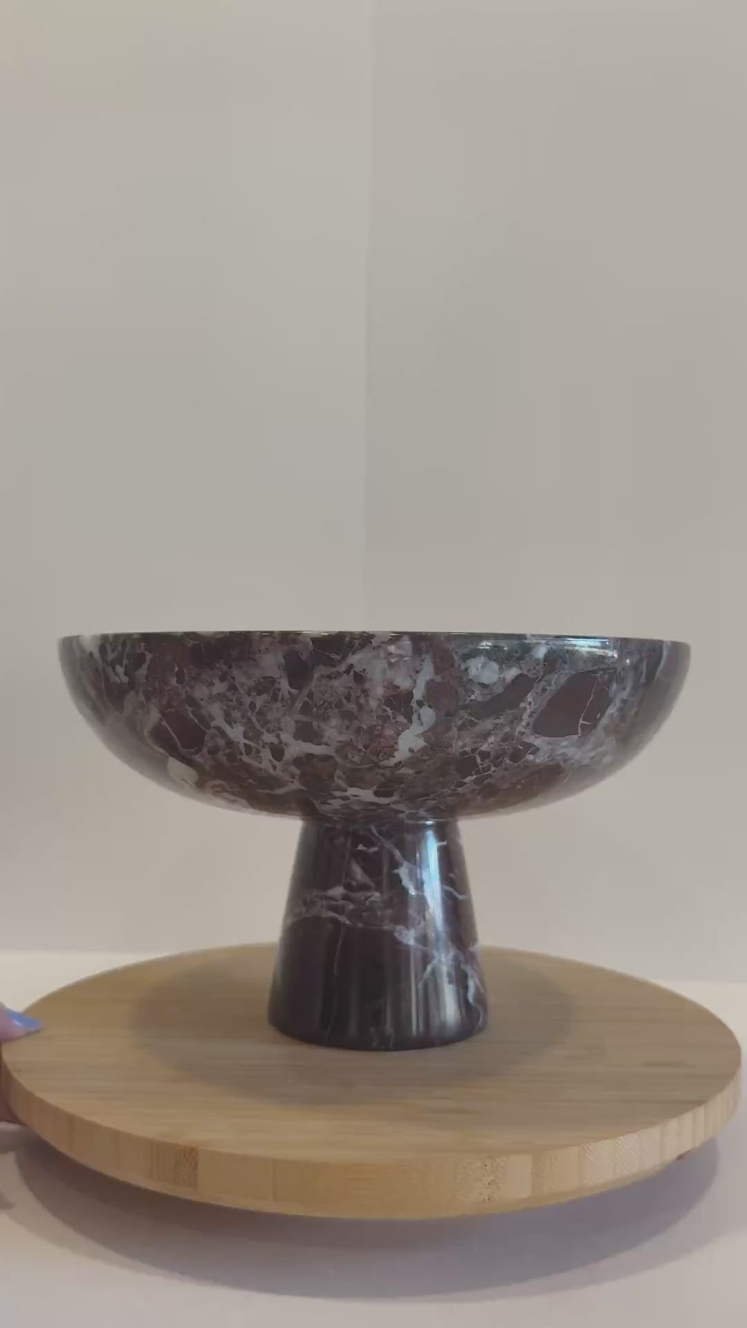Handmade Marble Rounded Footed Bowl