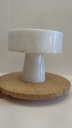 White Marble Tapered Footed Bowl